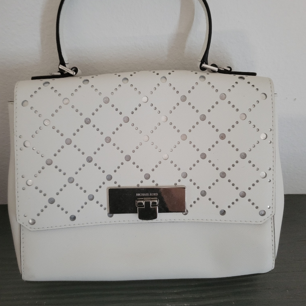 Michael kors white handbag